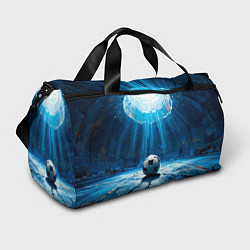 Сумки спортивные Футбольный мяч в синем, цвет: 3D-принт
