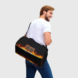 Сумки спортивные Хоккейные ворота в огне, цвет: 3D-принт — фото 2