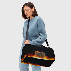 Сумки спортивные Хоккейные ворота в огне, цвет: 3D-принт — фото 2