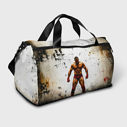 Сумки спортивные Реслер на белом, цвет: 3D-принт