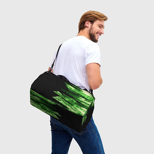 Спортивная сумка Color green black / 3D-принт – фото 3