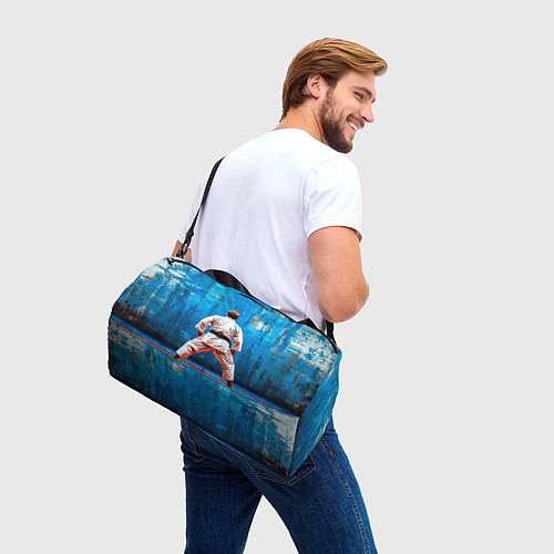 Спортивная сумка Дзюдоист на синем / 3D-принт – фото 3