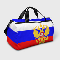 Сумки спортивные Герб с Флагом России, цвет: 3D-принт
