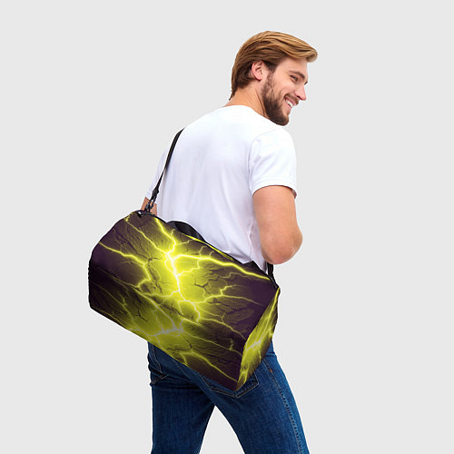 Спортивная сумка Color yellow black / 3D-принт – фото 3