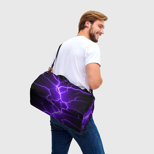 Спортивная сумка Color purple black / 3D-принт – фото 3