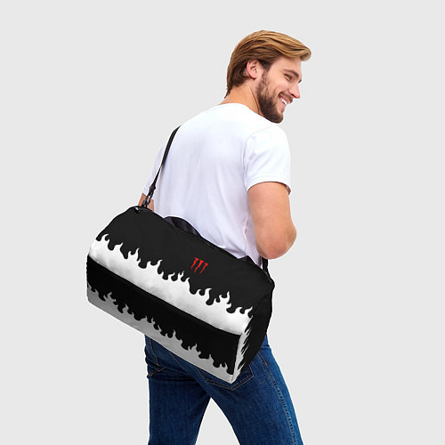 Спортивная сумка Monster energy red logo / 3D-принт – фото 3