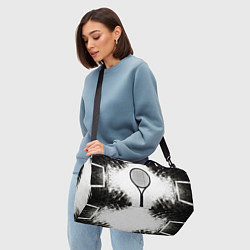 Сумки спортивные Теннисная ракетка в черно-белом, цвет: 3D-принт — фото 2