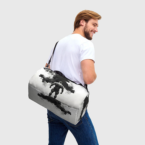 Спортивная сумка Бодибилдер и черный дым / 3D-принт – фото 3