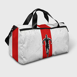 Сумки спортивные Легкоатлет на красно-белом, цвет: 3D-принт