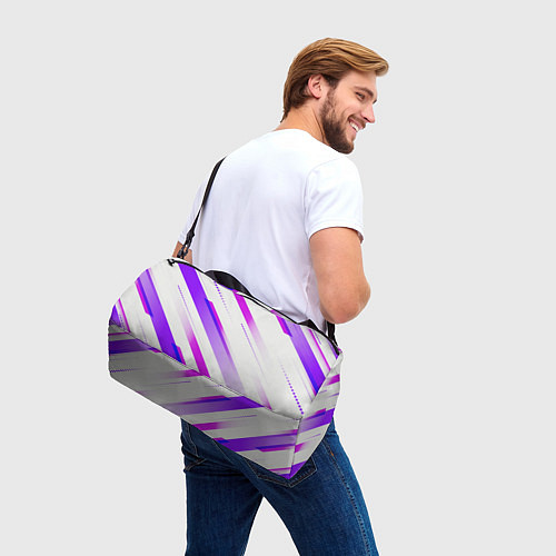 Спортивная сумка Color white pink / 3D-принт – фото 3