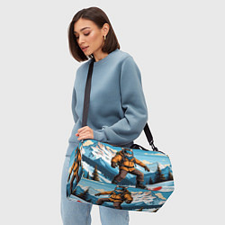 Сумки спортивные Кот сноубордист, цвет: 3D-принт — фото 2