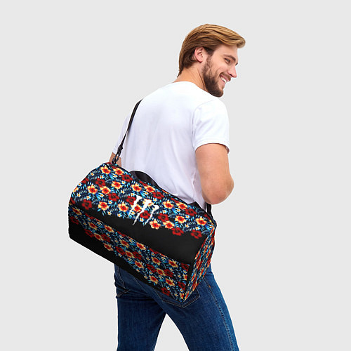 Спортивная сумка Monster energy flower steel / 3D-принт – фото 3