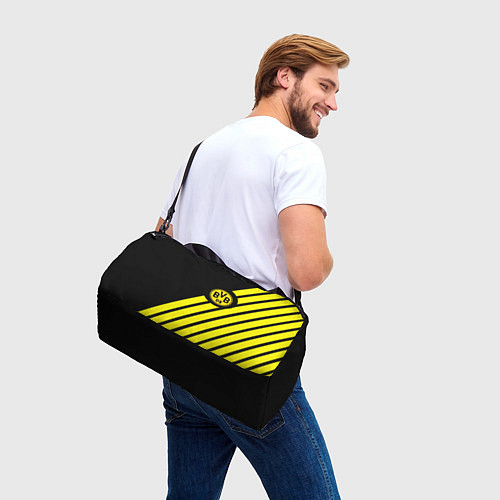 Спортивная сумка Borussia geometry yellow / 3D-принт – фото 3