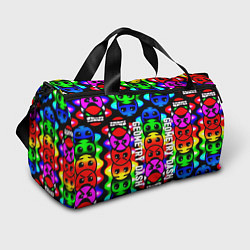 Сумки спортивные Geometry dash neon gradient, цвет: 3D-принт