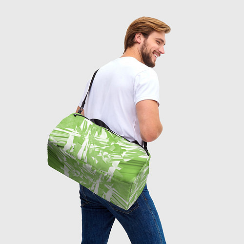 Спортивная сумка Color white green / 3D-принт – фото 3