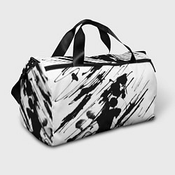 Сумки спортивные Брызги и штрихи черной краски, цвет: 3D-принт