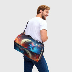 Сумки спортивные Разрыв космического тела - нейроарт, цвет: 3D-принт — фото 2
