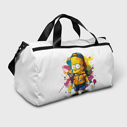 Сумки спортивные Рисунок красками Барт Симпсон, цвет: 3D-принт