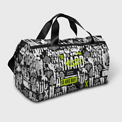 Сумки спортивные Паттерн с надписями хасл, цвет: 3D-принт