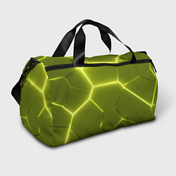 Сумки спортивные Салатовые плиты с неоном, цвет: 3D-принт