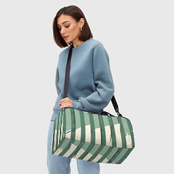 Сумки спортивные Зеленые полосы, цвет: 3D-принт — фото 2