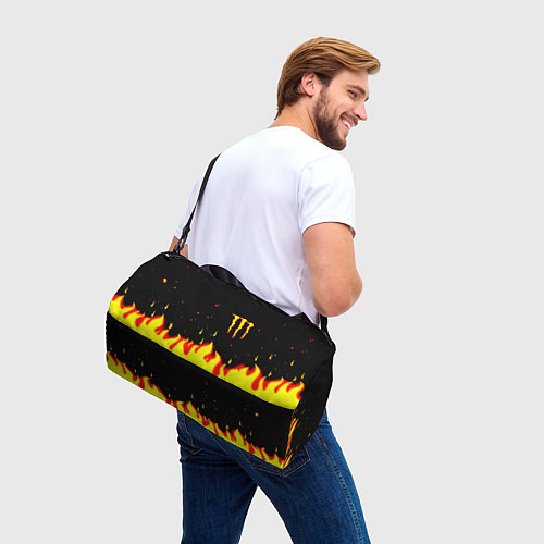 Спортивная сумка Monster energy fire steel / 3D-принт – фото 3