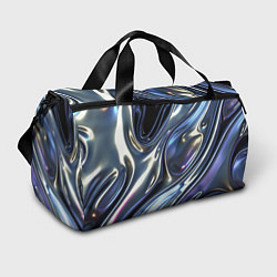 Сумки спортивные Серебро жидкий металл, цвет: 3D-принт