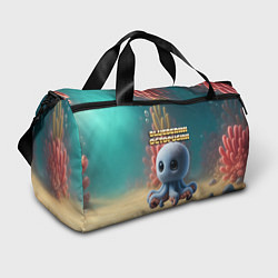 Сумки спортивные Blueberini Octopusini мем, цвет: 3D-принт