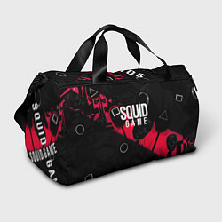 Сумки спортивные Игра в кальмара маски распорядителя и стражников, цвет: 3D-принт