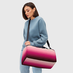 Сумки спортивные Градиент transcendent pink омбре, цвет: 3D-принт — фото 2