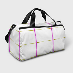 Сумки спортивные Color white pink yellow stripes, цвет: 3D-принт