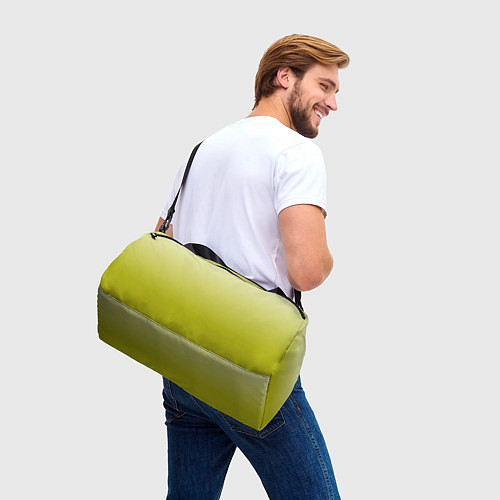 Спортивная сумка Градиент лаймовый / 3D-принт – фото 3