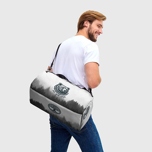 Спортивная сумка Лес мой храм - медведь бог лесов / 3D-принт – фото 3