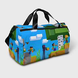 Сумки спортивные Эндермен помогает героям, цвет: 3D-принт