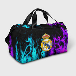 Сумки спортивные Real Madrid неоновый огонь, цвет: 3D-принт