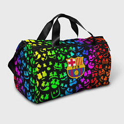 Сумки спортивные Барселона x Маршмэллоу неоновый градиент, цвет: 3D-принт