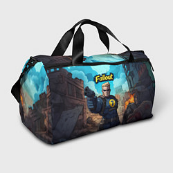 Сумки спортивные Fallout смотритель с пистолетом, цвет: 3D-принт