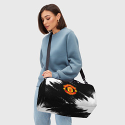 Сумки спортивные Манчестер Юнайтед белые краски, цвет: 3D-принт — фото 2