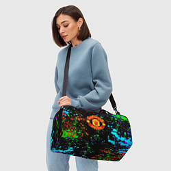 Сумки спортивные Манчестер Юнайтед неоновые краски, цвет: 3D-принт — фото 2