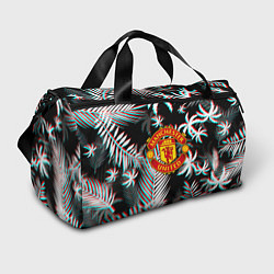 Сумки спортивные Манчестер Юнайтед тропики глитч, цвет: 3D-принт
