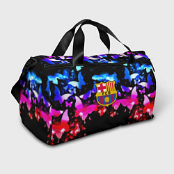 Сумки спортивные Барселона неоновые бабочки, цвет: 3D-принт