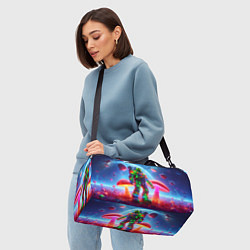 Сумки спортивные Неоновый космонавт Шрек на планете гигантских мухо, цвет: 3D-принт — фото 2