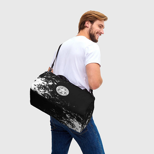 Спортивная сумка Лестер сити краски белые / 3D-принт – фото 3