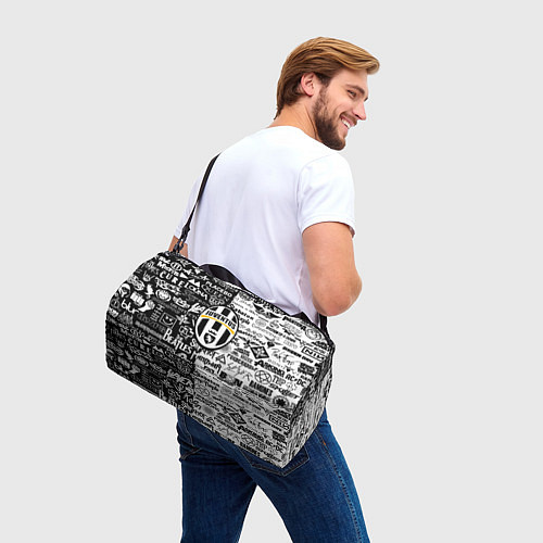 Спортивная сумка Juventus рок музыка / 3D-принт – фото 3