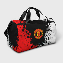 Сумки спортивные Манчестер Юнайтед краски абстрактные, цвет: 3D-принт