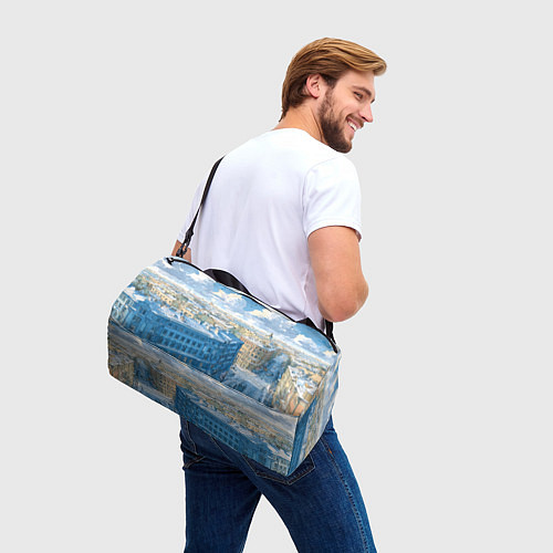 Спортивная сумка Зимний утренний Питер / 3D-принт – фото 3