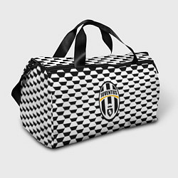 Сумки спортивные Juventus геометрия черно белая, цвет: 3D-принт