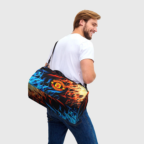 Спортивная сумка Манчестер Юнайтед огонь битва / 3D-принт – фото 3