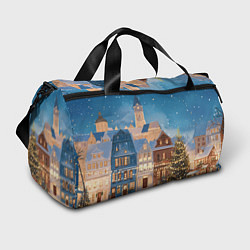 Сумки спортивные Новогодний дворик и елка, цвет: 3D-принт