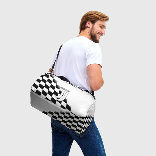 Спортивная сумка Ювентус клетка краски / 3D-принт – фото 3